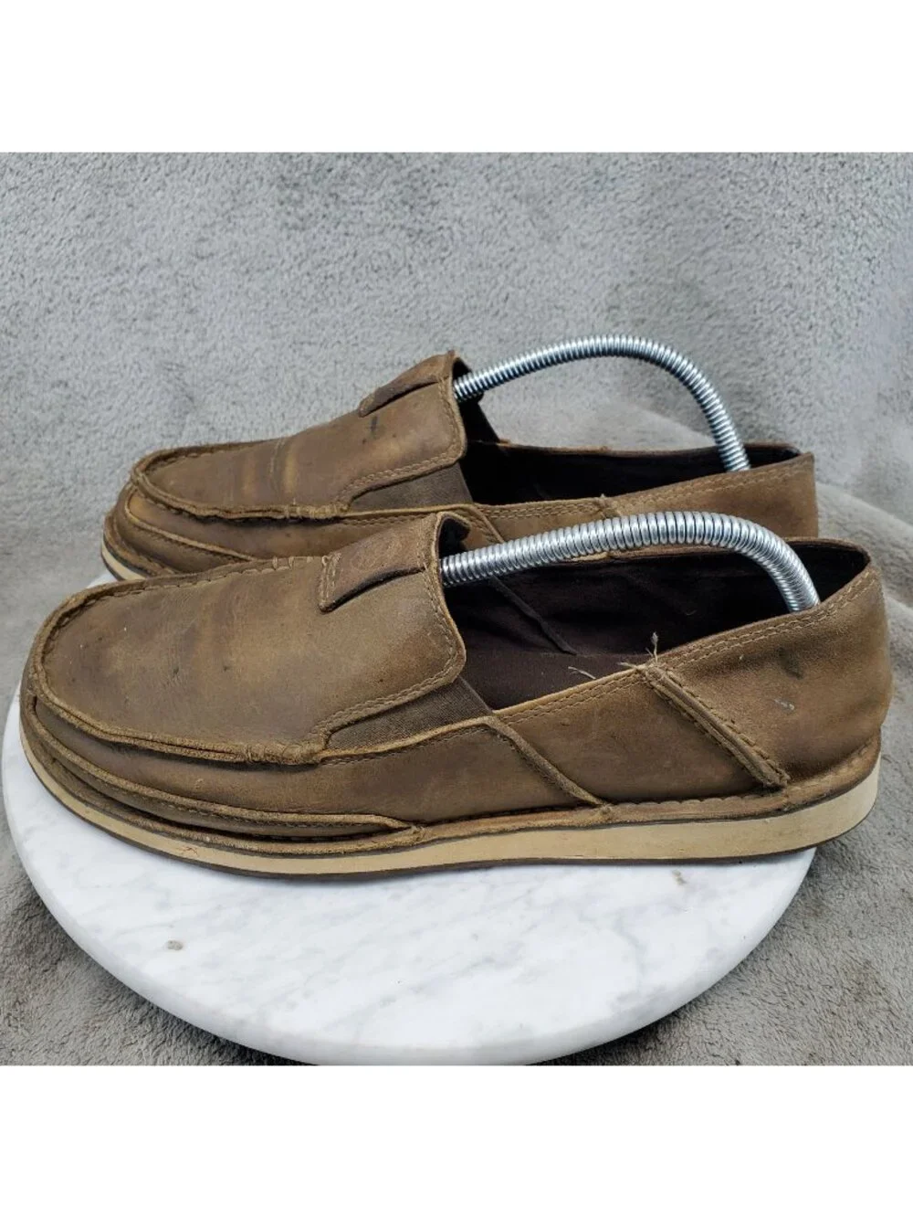 Ariat Shoes Mens Size 8.5 EE Extra Wide Brown Leather Cruiser Slip On *Read*